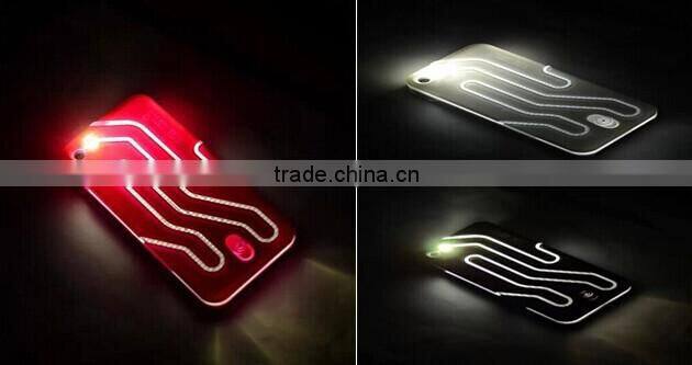 colorful road lines LED flashing case for iphone 5/6/6+