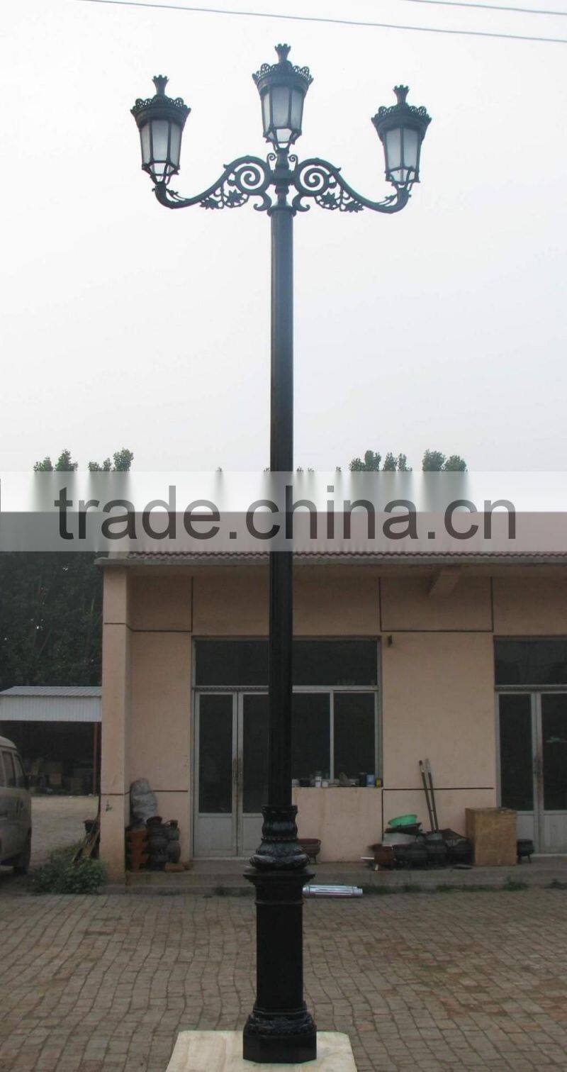 decorative steet lighting pole cast iron or aluminium