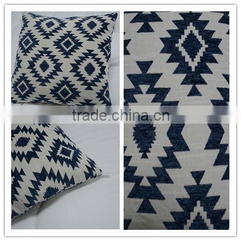Embroidery chevron linen cushion