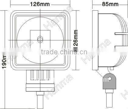 LED food work light,Auto lamp,12/24V,2600LM for heavy duty machine,mining,agricultural,truck,trailer,forkliftsIP68,EMC!!