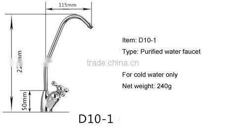 Deck Mounted and Nickel Polished Surface Treatment Water Tap Faucets