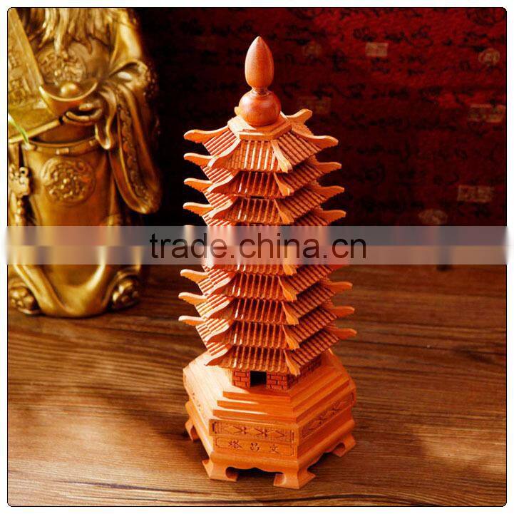Peach wooden Pagoda,wen chang pagoda hot sales