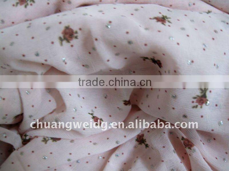 beautiful 100% polyester frivolous chiffon dress fabric