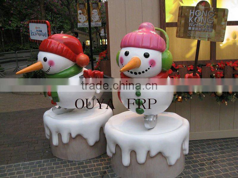 Resin craft,Christmas snowman resin decoration