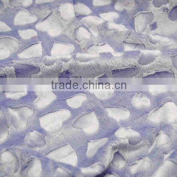 Hot Selling MOQ 50Mts Skin Friendly Keep Baby Nice Heart Design Minky