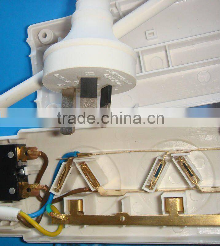 6 Way Australia power socket with plug and lightning protection