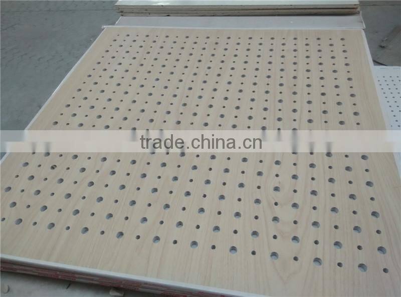 round cross hole perforated gypsum ceiling tiles from linyi