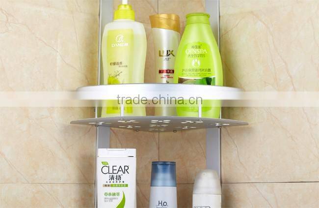 modern decorative wall shelf wall decor shelf/3 layer aluminum bathroom shelf/corner shelves for bathroom