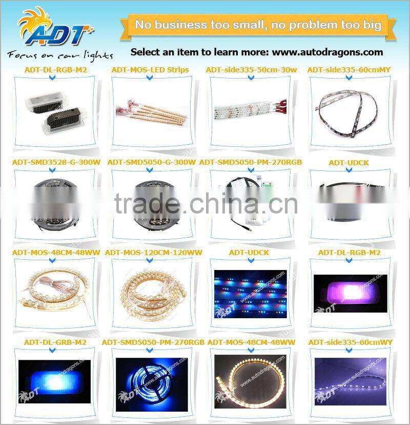 Blue 96 LEDs 96cm Waterproof PVC Flexible Neon Glow LED Strip Lights 12 Car