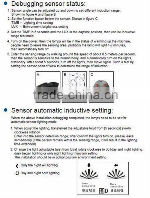 High brightless lower power warm white LED Floodlight with PIR Sensor 10W SAA