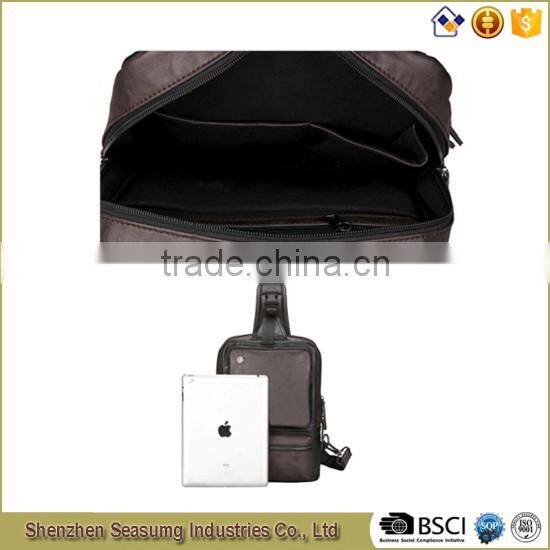 High Quality PU Leather Men Crossbody Sling Bag