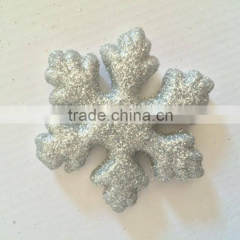 YIWU sale hot wholesale glitter colorful snow flake/polyfoam colorful glitter craft snow flake