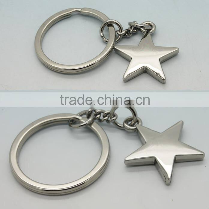 Metal Star keychain for market promotion