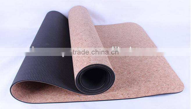 New design hot selling CORK TPE yoga mat customized