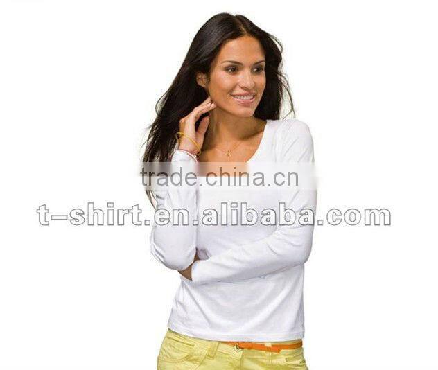 custom new design ladies white cotton casual shirt