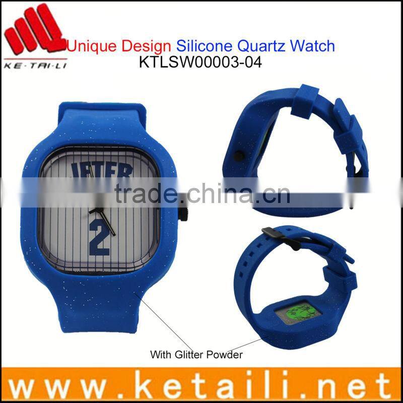 Silicone Japana quartz fashion custom face watch