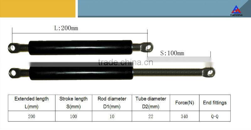 Traction spring pulling gas spring LQ10/22-100-200(Q-Q)340
