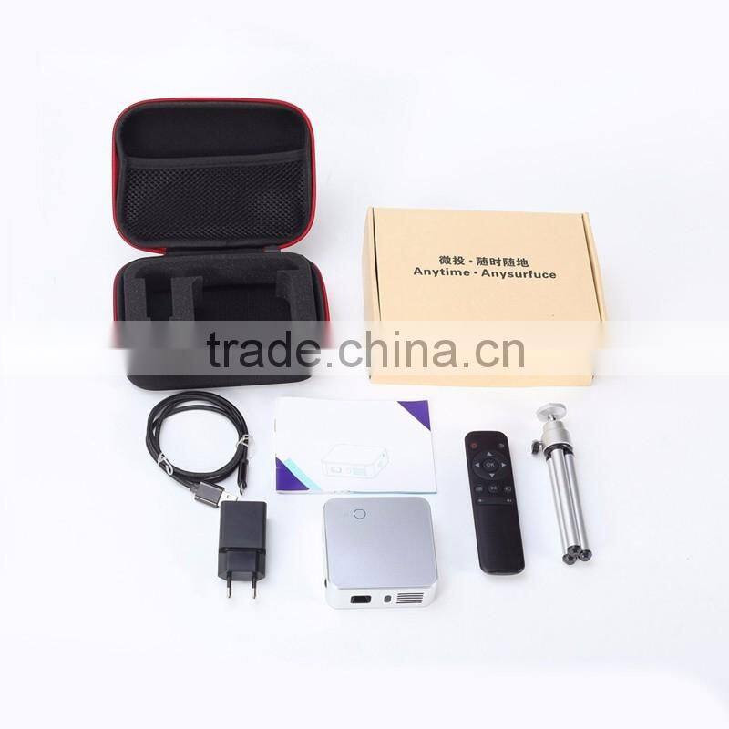 2016 New Pico DLP Projector with Android 4.4, WIFI 2.4G/5G, Bluetooth, Smartphone Projector with battery E05