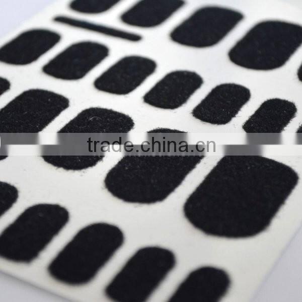 Christmas custom 3D lavender pink velvet nail wrap flocking powder nail strips self-adhesive nail sticker factory