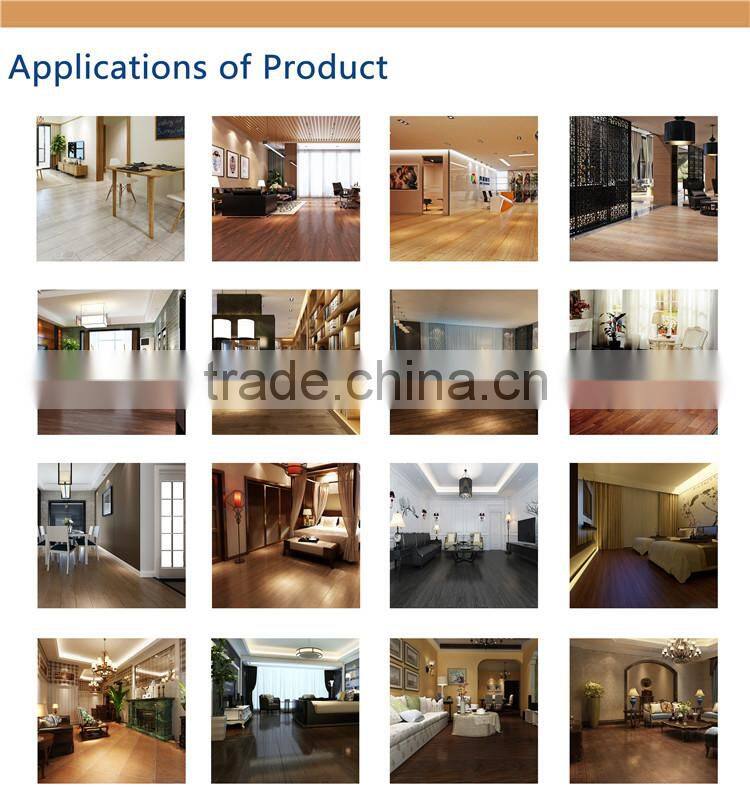 Unilin system, UV coated, Wear layer 0.07mm-0.7mm, Beveled edge, Virgin material Fiber glass sandwiched, Embossing style various