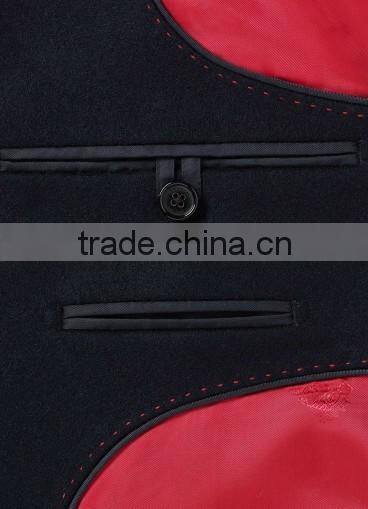 2014 new style 100% cashmere classic black overcoat wool cashmere men