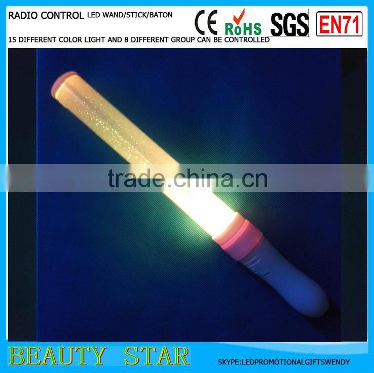 2016 new arrival led glow stick,radio/remote/wireless controlled glow stick promotional for party,event,festival,show