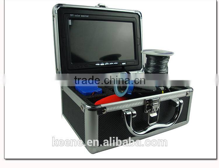 Underwater Fishing video camera with 50M underwater fish finder camera and 7" TFT color minitor