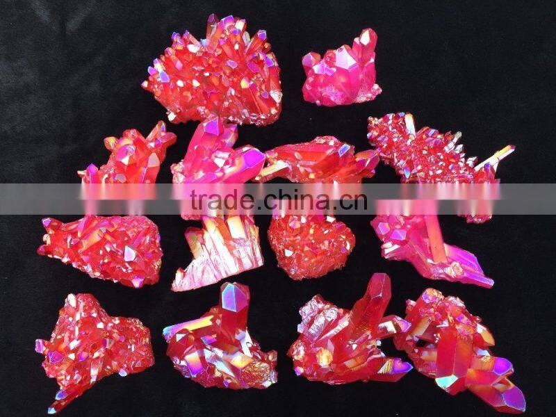 Wholesale nature red crystal quartz cluster for home decoration