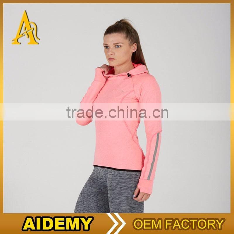 woman sportswear apparel clothing custom round neckline gym hoodies