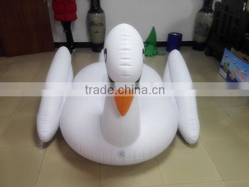 Hot selling inflatable giant swan inflatable white swan pool float inflatable white swan rider