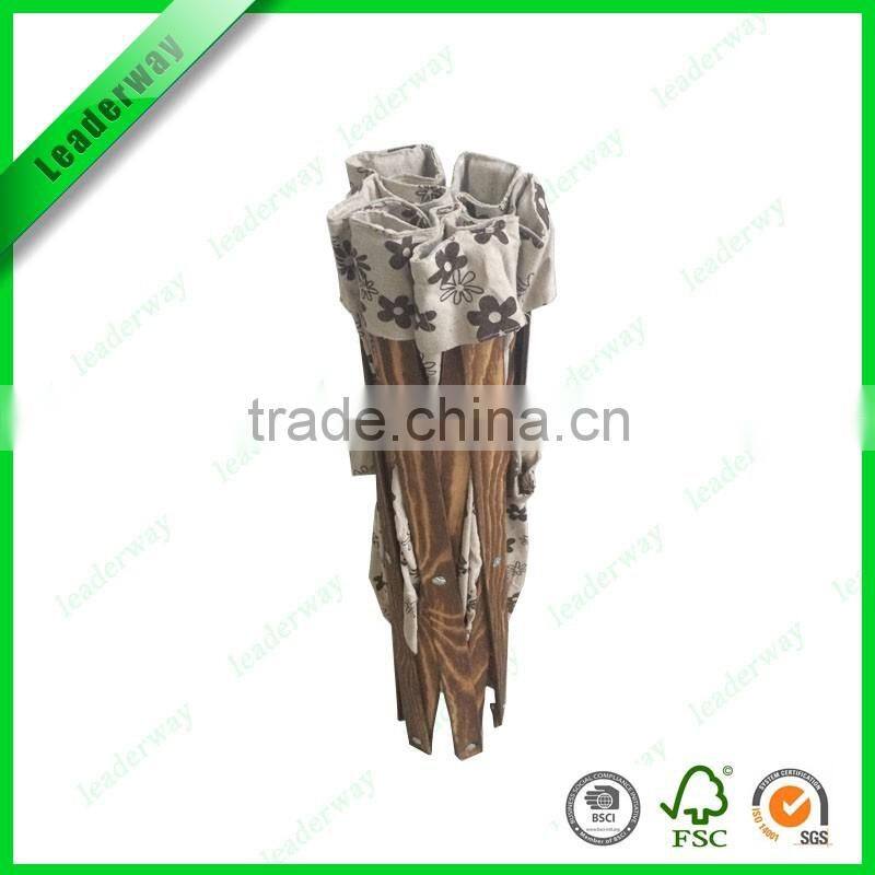 Fashion design collapsible bamboo laundry basket