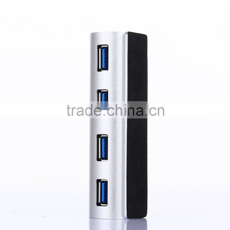 Aluminum alloy usb3.0 4 por hub driver download high speed with blue led indicators