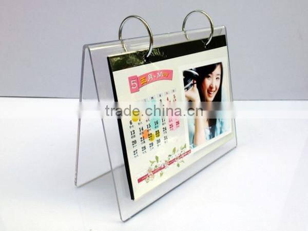 desktop stand up acrylic calendar