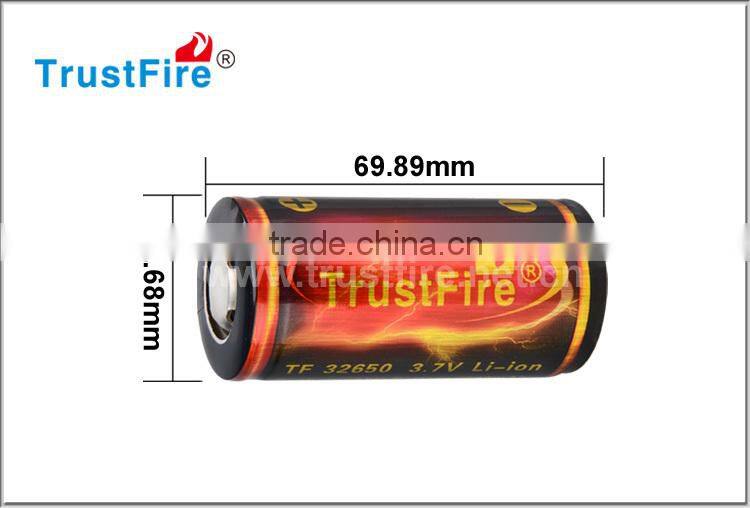 TrustFire 32650 6000mAh Li-ion rechargeable battery 3.7V/4.2V D size lithium battery rechargeable with PCB