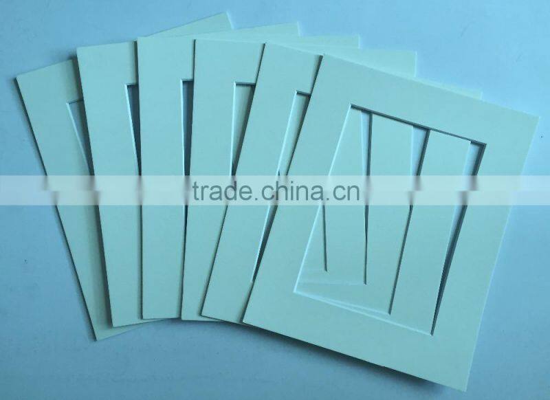 silver color photo frame matboard