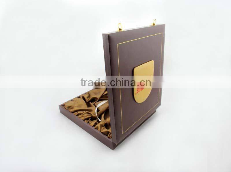 Luxury Handmade wooden box for gift packaging with satin insert