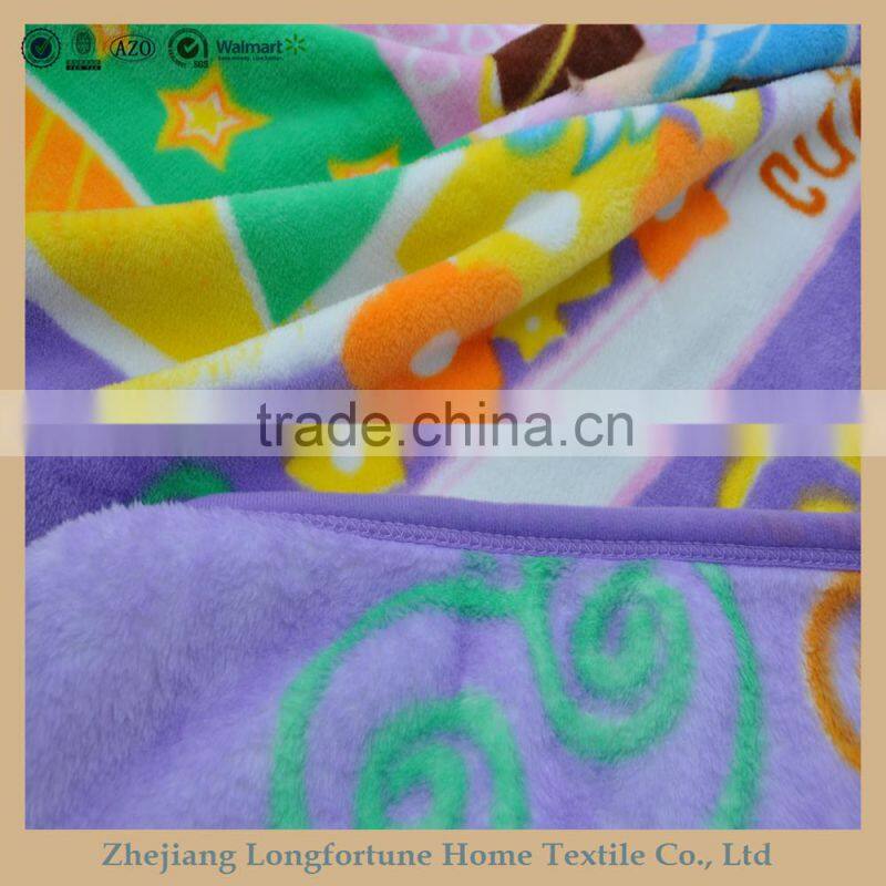 100%polyester Manufactory wholesale cartoon flannel&sherpa baby toys animal printed mink blanket