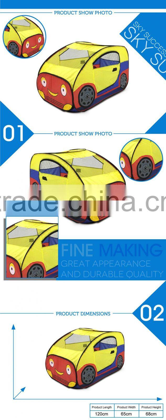 Famous brand popular lovely car shape cloth kid play tent for wholesale