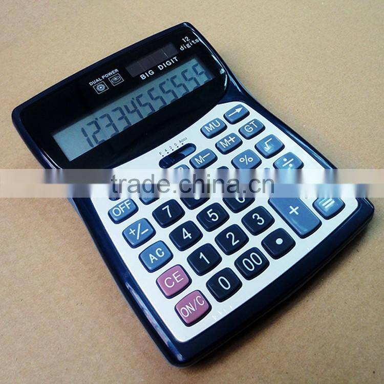 12 digits dual power desktop calculator