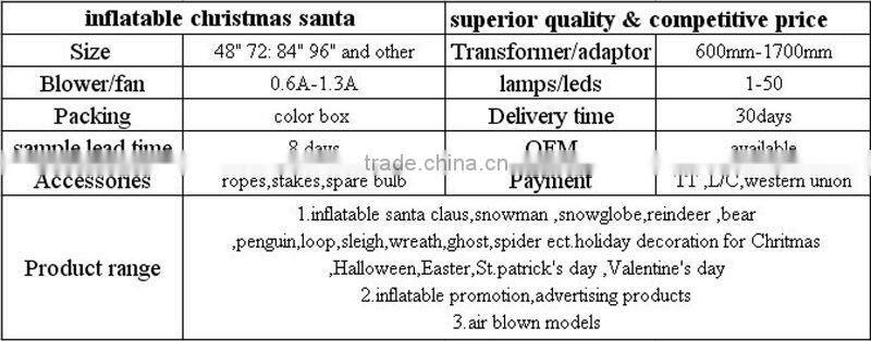 Inflatable Christmas decoration penguin with tie
