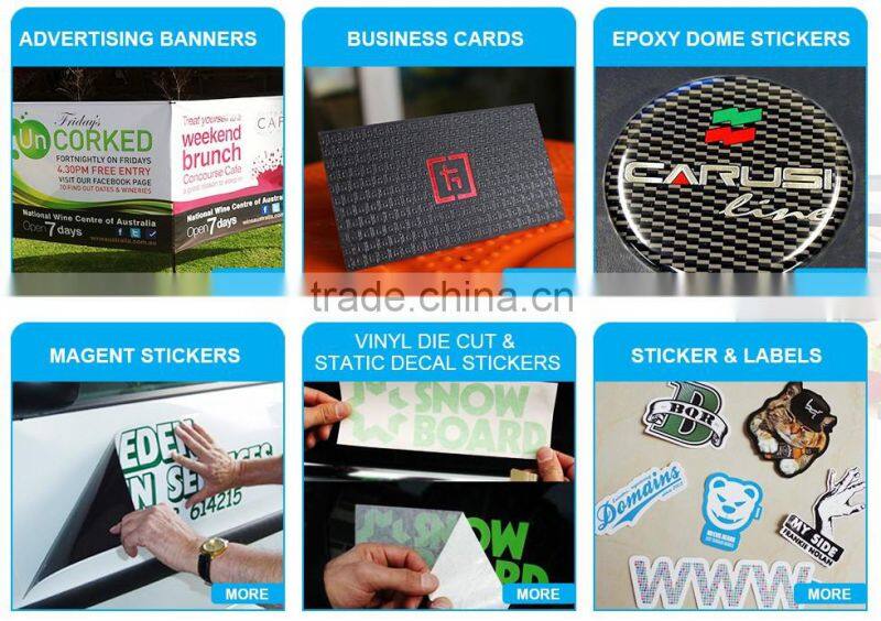 Custom printed die cut vinyl pvc sticker