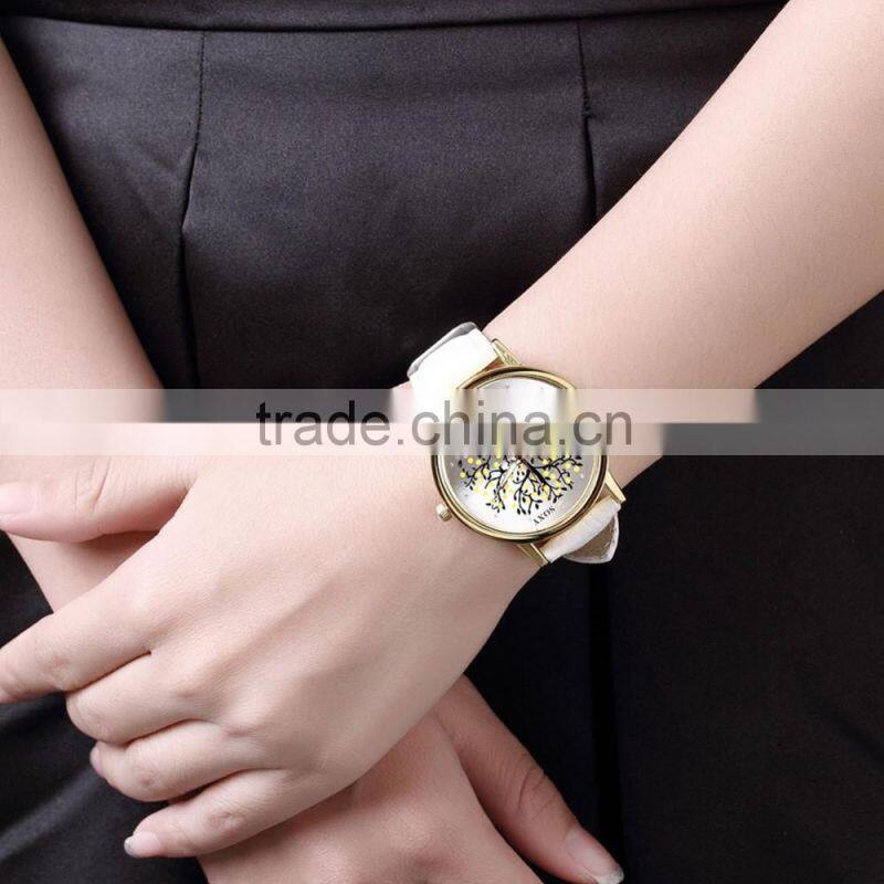Import china goods leather strap watches fashion watch