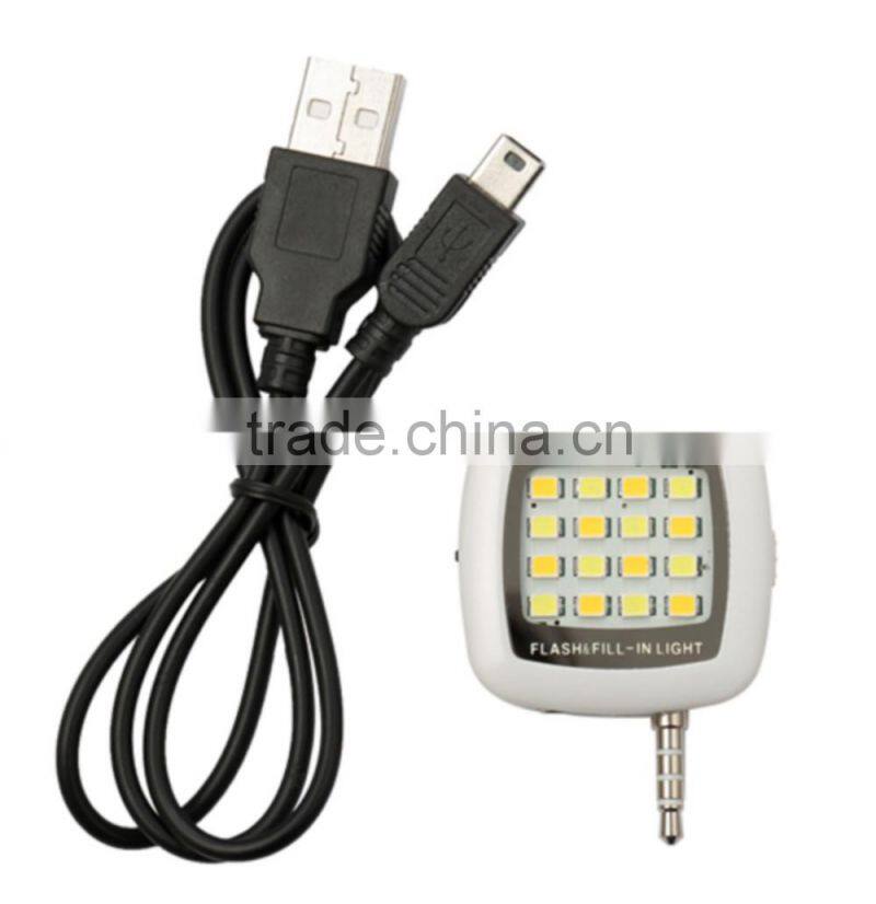 emergency lighting Mini square environmental rechargeable battery Iblazr selfie LED flashlights