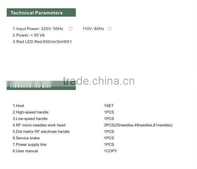 RF Fractional Micro needle Machine