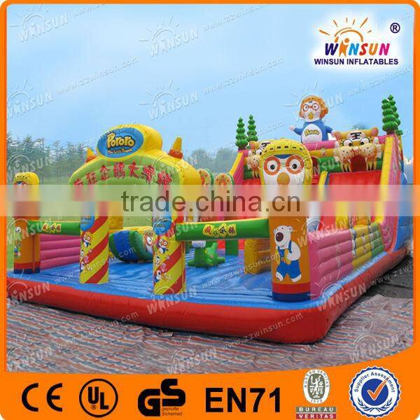 CE double lane tarzans backyard inflatable water slides