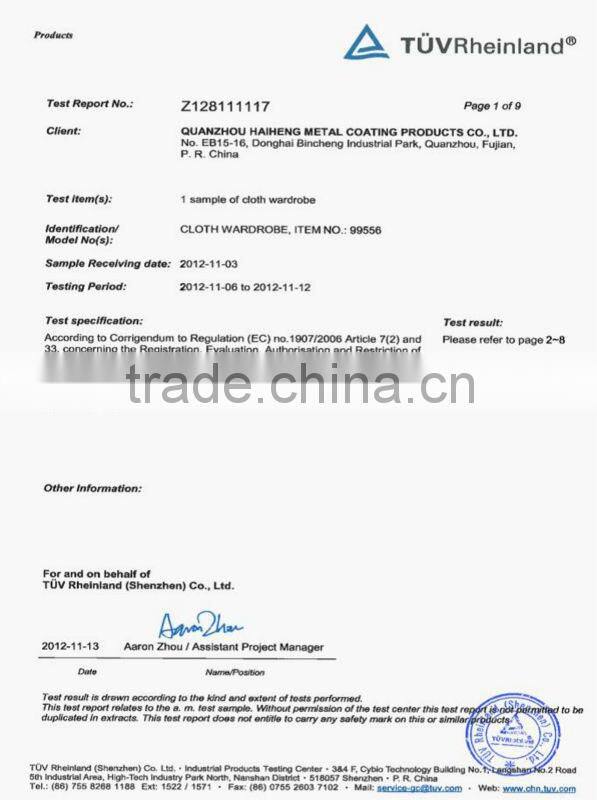 2014 Assemble steel tube wardrobe