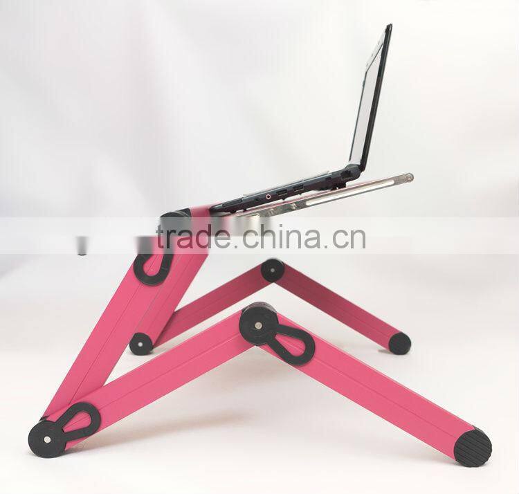NEW LAPTOP LAP DESK FOLDABLE TABLE E-TABLE BED WITH USB COOLING FANS STAND