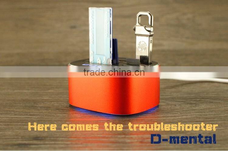 Wholesale factory high quality unique cute style micro 2.0 card reader usb/por hub/usb hub