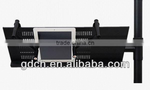 Portable folding notebook desk stand with mouse pad in bed