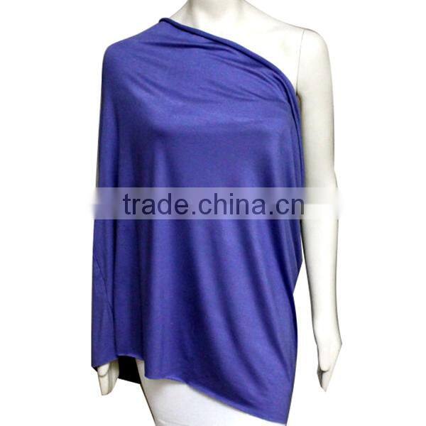 China made rayon spandex jersey light purple multi functional nursing scarf cover